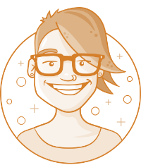 Illustrated image of Ashley M Sherwood, with short asymetrical hair.